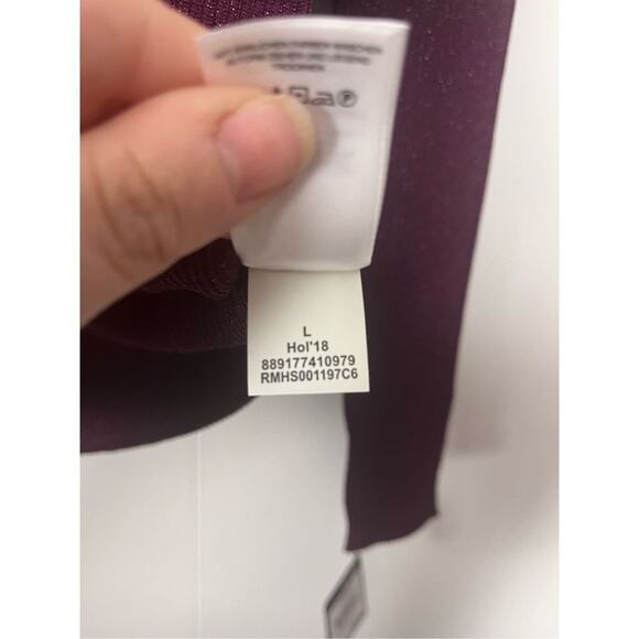 NWT Rachel Roy Purple Sparkly Ribbed Sweater Women’s Large - Picture 9 of 10